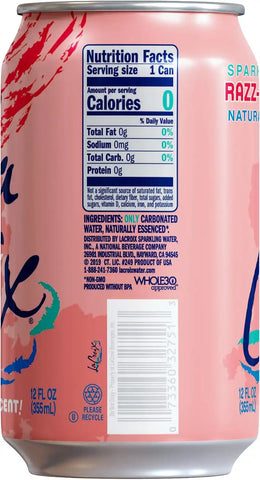 La Croix, Sparkling Water Cran-Raspberry, 96 Ounce Pack of 8