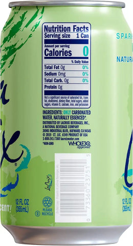La Croix Sparkling Water, Lime, 12 Fl Oz (pack of 12)