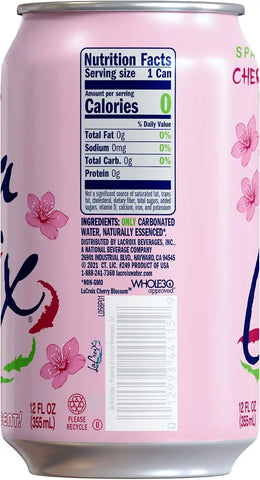 LaCroix Sparkling Water, Cherry Blossom | 12 Fl Oz | Pack of 16