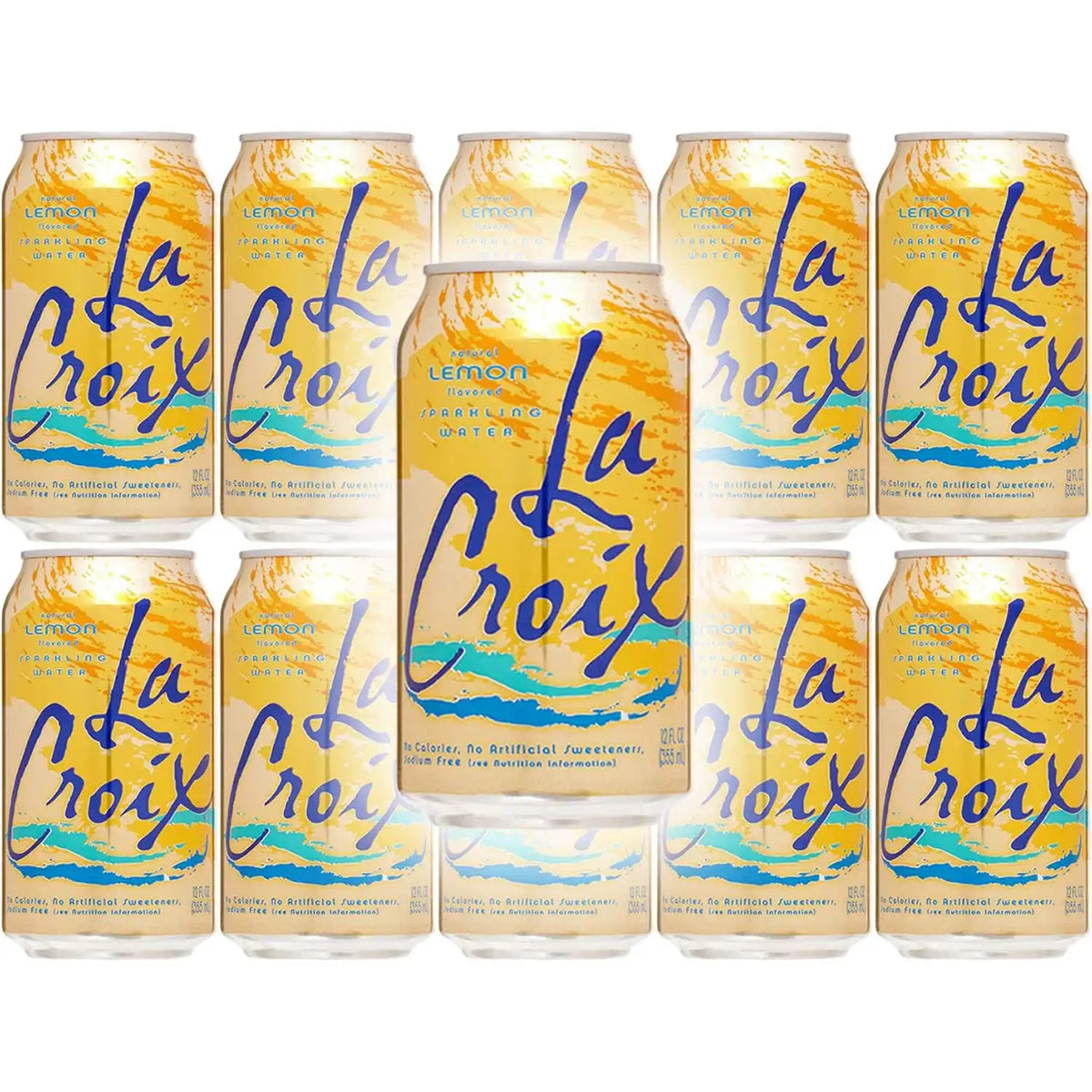 La Croix Lemon Naturally Essenced Flavored Sparkling Water, 12 oz Can (Pack of 10, Total of 120 Oz)