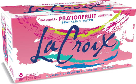 La Croix Sparkling Water, Passionfruit, 12 Fl Oz (pack of 8)